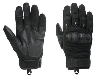Airsoftové vojenské rukavice od 8FIELDS - černé, velikost XL. S ochranou kloubů. Na AirsoftMorava.