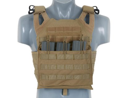 Airsoftová vesta Jump Plate Carrier Cummerbund od 8FIELDS - Coyote. S atrapami plátů. Na AirsoftMorava.