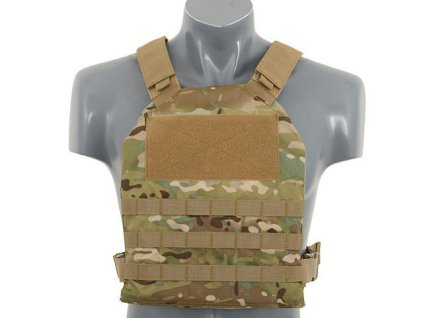 Airsoft vesta jednoducha Plate Carrier s pláty od 8FIELDS - Multicam. Ultralehká. Na AirsoftMorava.