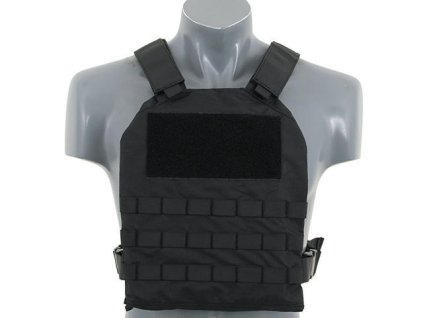 Airsoftová vesta jednoducha Plate Carrier s pláty od 8FIELDS - černá. Ultralehká. Na AirsoftMorava.