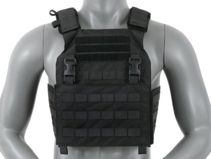 Airsoft vesta Buckle Up Assault Cummerbund od 8FIELDS - černá. S MOLLE a suchými zipy. Na AirsoftMorava.