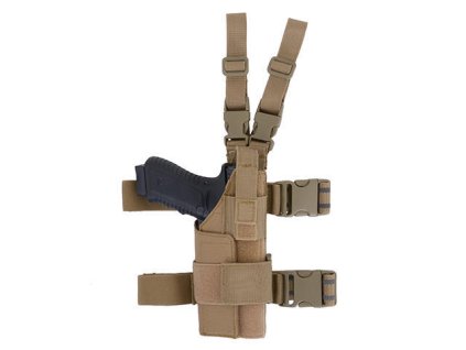 Airsoft univerzální stehenní pouzdro modulární od 8FIELDS - Coyote. Z polyesteru 1000D. Na AirsoftMorava.