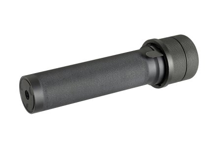 Airsoft tlumič zvuku PBS-1 pro sérii AK od 5KU. Hliníkový, s přechodkou na závit 14mm. Na AirsoftMorava.
