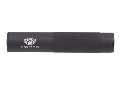 Airsoft tlumič zvuku 190mm s logem BLACKWATER od BD. Hliníkový, s levotočivým i pravotočivým závitem. Na AirsoftMorava.