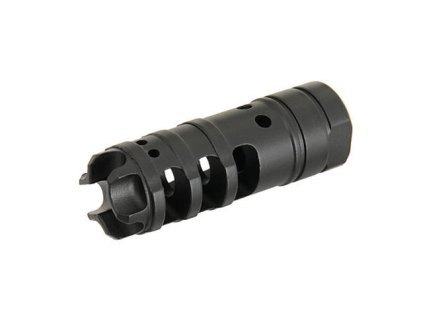 Airsoft ocelový tlumič plamene (imitace kal. 5.56mm) od CYMA. S levotočivým závitem 14mm. Na AirsoftMorava.