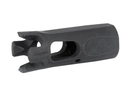 Airsoft ocelový tlumič plamene Brake Device od Kublai - černý. S levotočivým závitem 14mm. Na AirsoftMorava.
