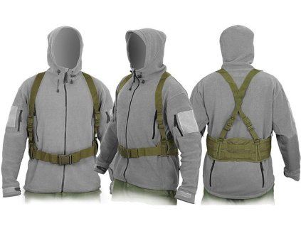 Airsoftový taktický patrolový pás s postrojem od 8FIELDS - Olive. S MOLLE systémem. Na AirsoftMorava.