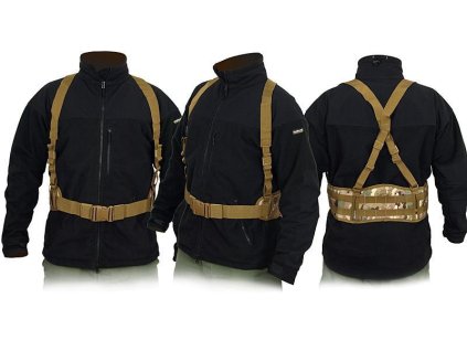 Airsoft taktický patrolový pás s postrojem od 8FIELDS - Multicam. S MOLLE systémem. Na AirsoftMorava.