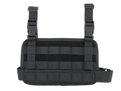 Airsoftový taktický nožní panel od 8FIELDS - černý. S MOLLE a protiskluzovým popruhem. Na AirsoftMorava.