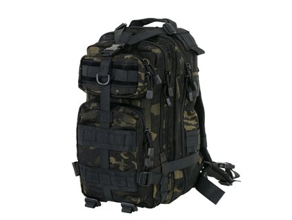 Airsoft taktický batoh Falcon 15L od 8FIELDS - Multicam Black. Z nylonu 1000D, s MOLLE systémem. Na AirsoftMorava.