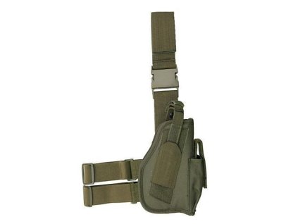 Airsoftové taktické nožní pouzdro od 8FIELDS - Olive. Z nylonu 1000D. Na AirsoftMorava.