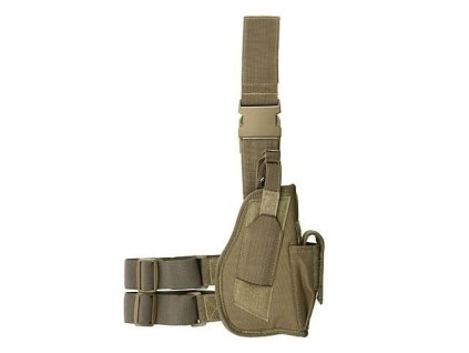 Airsoftové taktické nožní pouzdro od 8FIELDS - Coyote. Z nylonu 1000D. Na AirsoftMorava.