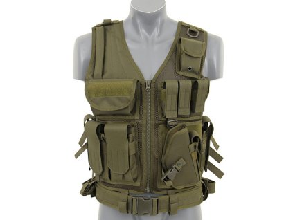 Airsoft taktická vesta v.2 pro uniformované složky od 8FIELDS - Olive. S mnoha sumkami. Na AirsoftMorava.