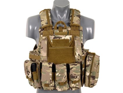 Airsoft taktická vesta CIRAS MAR od 8FIELDS - Multicamo. Rychloodepínatelná, se sumkami. Na AirsoftMorava.