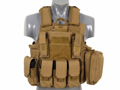 Airsoft taktická vesta CIRAS MAR od 8FIELDS - Coyote. Rychloodepínatelná, se sumkami. Na AirsoftMorava.