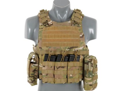 Airsoftová taktická vesta AAV FSBE v.2 od 8FIELDS - Multicam. S trojsumkou a atrapami plátů. Na AirsoftMorava.