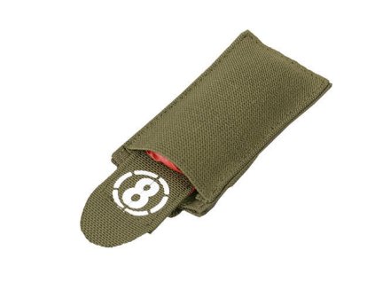 Airsoftová sumka s červeným šátkem zásahu od 8FIELDS - Olive. S MOLLE systémem. Na AirsoftMorava.