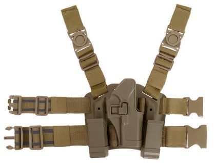 Stehenní pistolové pouzdro pro Glock - TAN [CS]