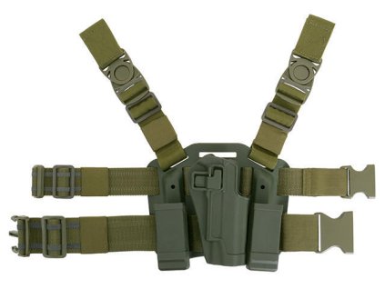 Airsoft stehenní pistolové pouzdro pro 1911 - Olive. Polymerové, pro praváky. Na AirsoftMorava.