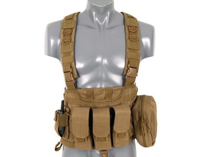 Airsoft replika vesty Commando Recon Chest Harness od 8FIELDS - Coyote. S MOLLE. Na AirsoftMorava.