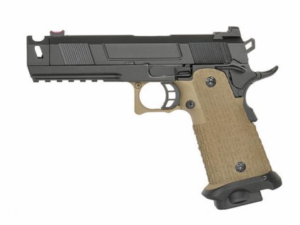 Airsoft GBB pistole R501 Colt 1911 Hi-Capa Army, Tan, celokov, Blow-Back. Na AirsoftMorava.