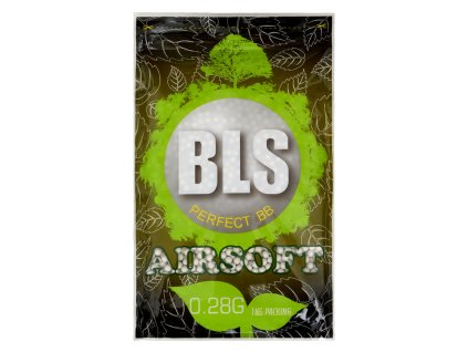 Airsoftové BIO kuličky BLS Perfect BB 0,28g, 3500ks (1kg), PLA, bílé, leštěné. Na AirsoftMorava.
