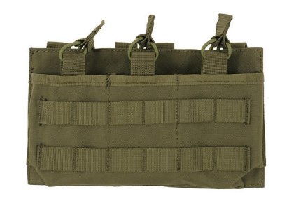 Airsoft otevřená trojitá sumka na zásobníky kal.7,62 od 8FIELDS - OD. S MOLLE. Na AirsoftMorava.