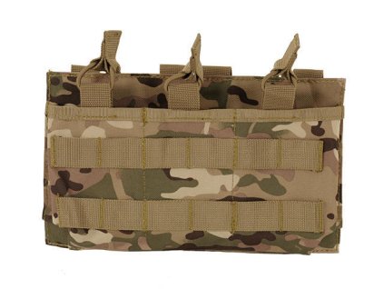 Airsoft otevřená trojitá sumka na zásobníky kal.7,62 od 8FIELDS - CP. S MOLLE. Na AirsoftMorava.