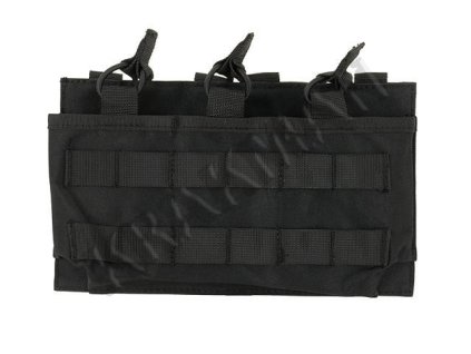 Airsoft otevřená trojitá sumka na zásobníky kal.7,62 od 8FIELDS - černá. S MOLLE. Na AirsoftMorava.