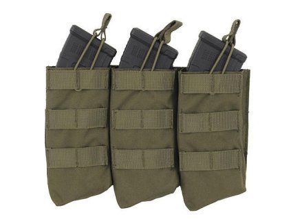 Airsoftová otevřená sumka na dva zásobníky AK47/74 od 8FIELDS - Olive. S MOLLE. Na AirsoftMorava.