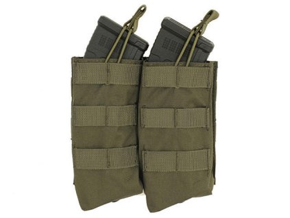 Airsoft otevřená dvojitá sumka na zásobníky 5.56 od 8FIELDS - Olive. S MOLLE. Na AirsoftMorava.