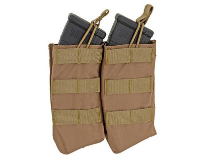 Airsoft otevřená sumka na dva zásobníky AK47/74 od 8FIELDS - Coyote. S MOLLE. Na AirsoftMorava.
