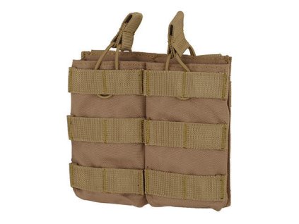 Airsoftová otevřená dvojitá sumka na zásobníky 5.56 od 8FIELDS - Coyote. S MOLLE. Na AirsoftMorava.