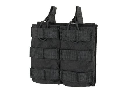 Airsoft otevřená dvojitá sumka na zásobníky 5.56 od 8FIELDS - černá. S MOLLE. Na AirsoftMorava.
