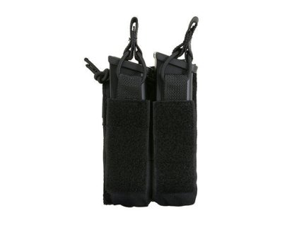 Airsoftová otevřená dvojitá pistolová sumka od 8FIELDS - černá. S MOLLE. Na AirsoftMorava.