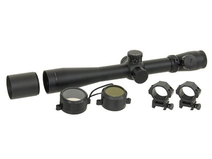 Airsoft optika M3 3.5-10x40, replika MARK4. Podsvětlený kříž Mildot (červená/zelená), tubus 30mm. Na AirsoftMorava.