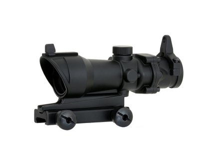 Airsoft kompaktní optika 4x32 s mířidly od Aim-O. Replika ACOG, pro montáž na RIS lištu. Na AirsoftMorava.