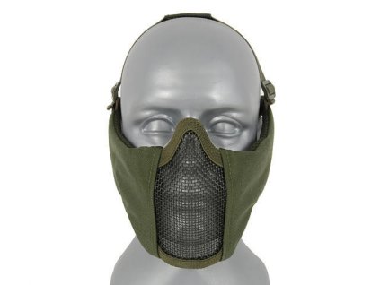 Airsoftová ocelová maska v.3 - Olive. Elastická, s ochranou uší. Na AirsoftMorava.
