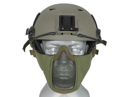 Airsoft ocelová maska v.2 s uchycením na helmu FAST od WOSPORT - OD. Na AirsoftMorava.