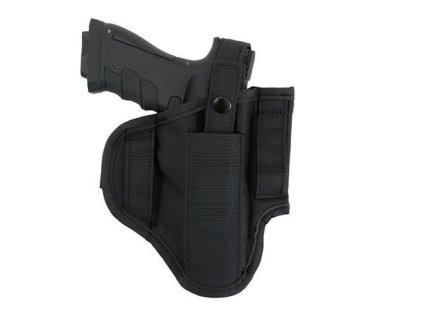 Airsoftové oboustranné opaskové pistolové pouzdro od 8FIELDS - černé. Pro praváky i leváky. Na AirsoftMorava.
