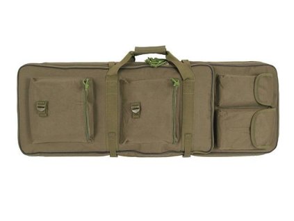 Airsoftový obal na zbraň (82/107cm) od 8FIELDS - Olive. S kapsami a popruhy na záda. Na AirsoftMorava.
