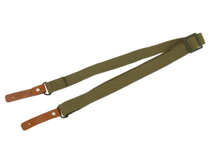 Airsoft nosný popruh pro AK, MP40 - Olive. Věrná kopie, nylon a syntetická kůže. Na AirsoftMorava.