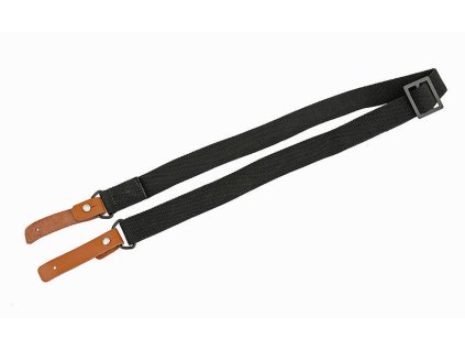 Airsoftový nosný popruh pro AK, MP40 - černý. Věrná kopie, nylon a syntetická kůže. Na AirsoftMorava.