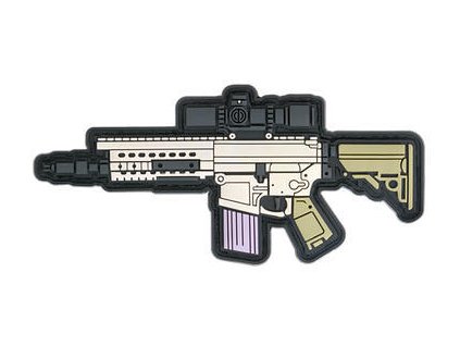Airsoft nášivka na suchý zip SR25 PVC Patch od TMC, rozměr 110x50 mm. Na AirsoftMorava.