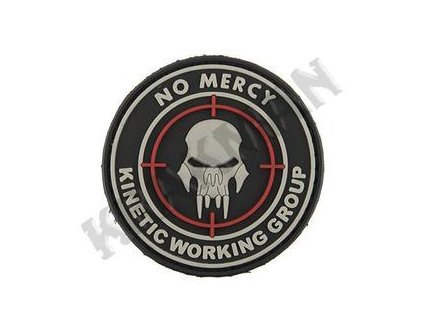 Airsoft nášivka na suchý zip No Mercy PVC 1, průměr 60 mm. Na AirsoftMorava.