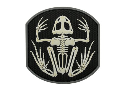 Airsoft nášivka na suchý zip Frog Skeleton PVC 1, rozměr 70x70 mm. Na AirsoftMorava.