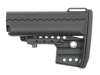 Airsoft modulární polymerová pažba M4 od CYMA - černá. S prostorem pro SF baterie a QD úchyty. Na AirsoftMorava.