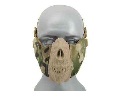 Airsoft maska na obličej SKULL - Multicam. Polymerová, s gumovou vložkou. Na AirsoftMorava.