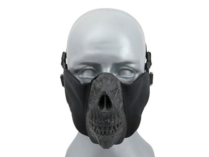 Airsoft maska na obličej SKULL - černá. Polymerová, s gumovou vložkou. Na AirsoftMorava.