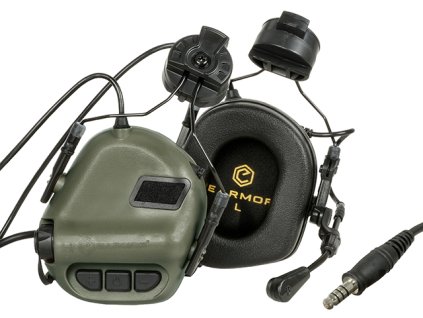 Airsoftová M32H ochranná sluchátka s mikrofonem na přilbu ARC od EARMOR - FG. Na AirsoftMorava.